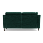 Revel Small 3 Seater Recliner Sofa - 2.5 Seater Sofa with 2 Power Recliners (Compact) Fabric - Power Recliner with USB — FAB-MEG-37  EMERALD GREEN, gallery image 2