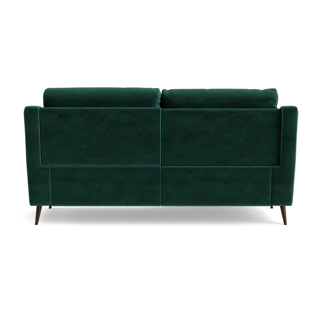 Revel Small 3 Seater Recliner Sofa - 2.5 Seater Sofa with 2 Power Recliners (Compact) Fabric - Power Recliner with USB — FAB-MEG-37  EMERALD GREEN, gallery image 2