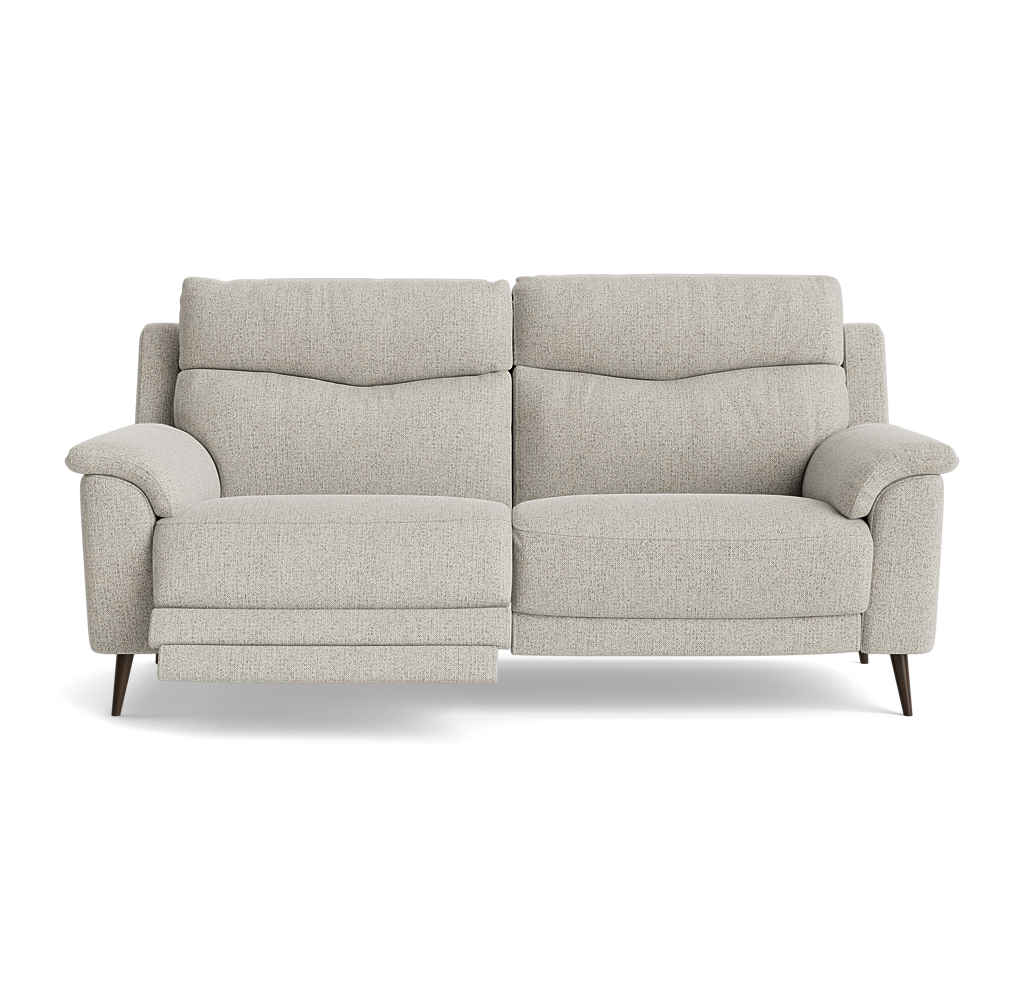 Revel Small 3 Seater Recliner Sofa - 2.5 Seater Sofa with 2 Power Recliners (Compact) Fabric - Power Recliner with USB 3 Seater Sofas Sterling Home 14 FAB-MIL-104 OYSTER