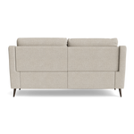 Revel Small 3 Seater Recliner Sofa - 2.5 Seater Sofa with 2 Power Recliners (Compact) Fabric - Power Recliner with USB — FAB-MIL-110 SAND, gallery image 2