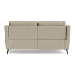 Revel Small 3 Seater Recliner Sofa - 2.5 Seater Sofa with 2 Power Recliners (Compact) Fabric - Power Recliner with USB — FAB-MIL-120 MINK, gallery image 2