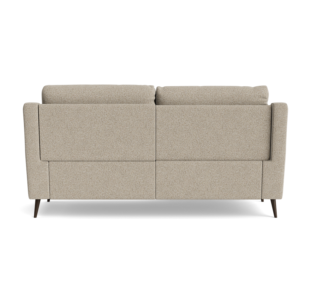 Revel Small 3 Seater Recliner Sofa - 2.5 Seater Sofa with 2 Power Recliners (Compact) Fabric - Power Recliner with USB — FAB-MIL-120 MINK, gallery image 2