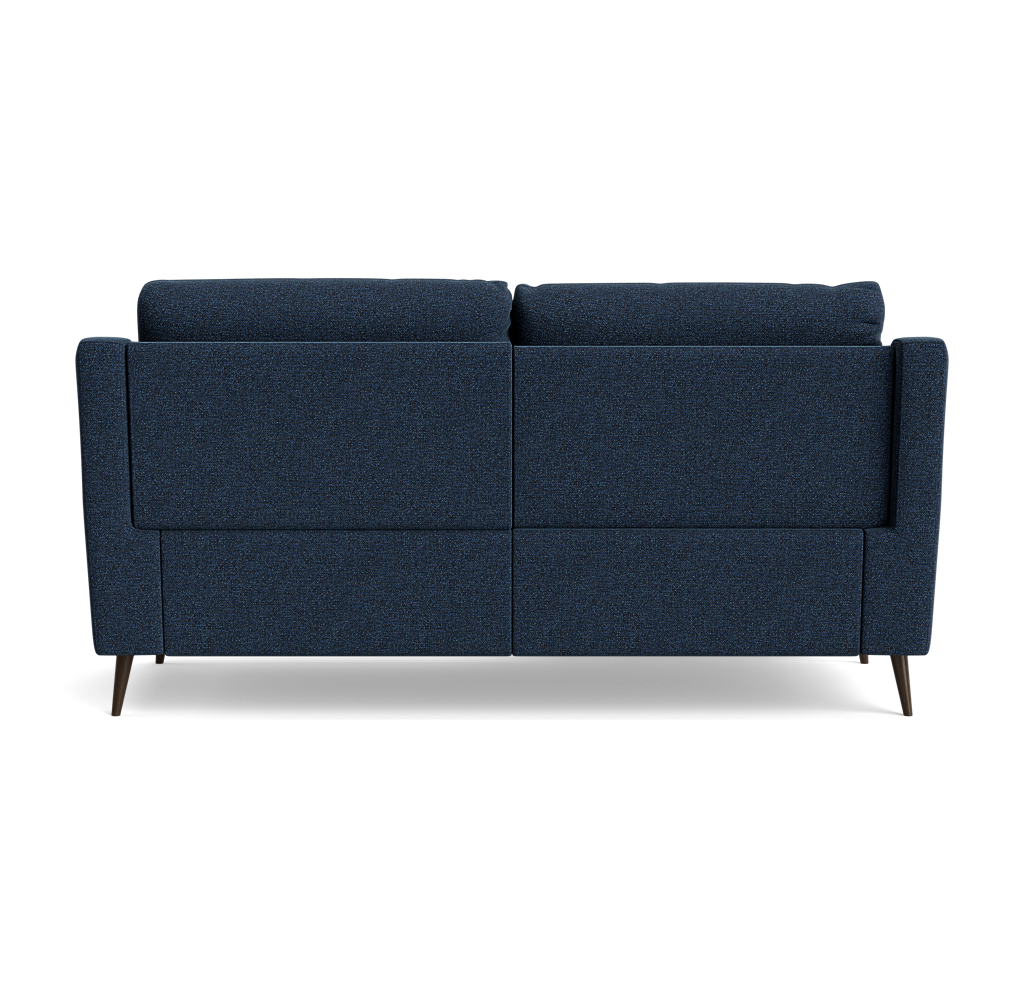 Revel Small 3 Seater Recliner Sofa - 2.5 Seater Sofa with 2 Power Recliners (Compact) Fabric - Power Recliner with USB — FAB-MIL-303 NAVY, gallery image 2