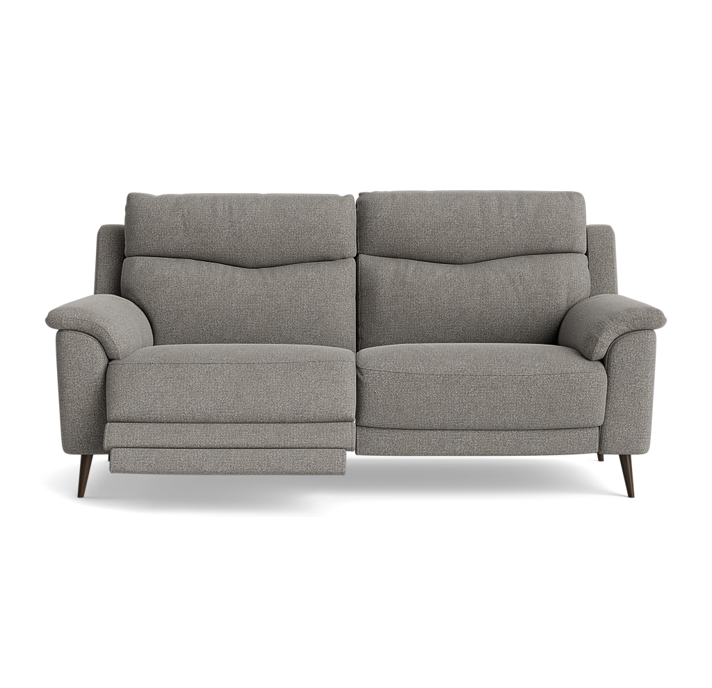 Revel Small 3 Seater Recliner Sofa - 2.5 Seater Sofa with 2 Power Recliners (Compact) Fabric - Power Recliner with USB 3 Seater Sofas Sterling Home 17 FAB-MIL-451 PEWTER