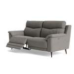 Revel Small 3 Seater Recliner Sofa - 2.5 Seater Sofa with 2 Power Recliners (Compact) Fabric - Power Recliner with USB — FAB-MIL-451 PEWTER, gallery image 3