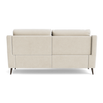 Revel Small 3 Seater Recliner Sofa - 2.5 Seater Sofa with 2 Power Recliners (Compact) Fabric - Power Recliner with USB — FAB-NTS - 01 CREAM, gallery image 2