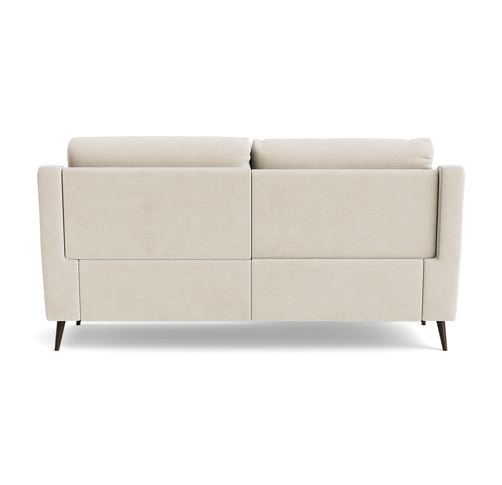 Revel Small 3 Seater Recliner Sofa - 2.5 Seater Sofa with 2 Power Recliners (Compact) Fabric - Power Recliner with USB — FAB-NTS - 01 CREAM, gallery image 2