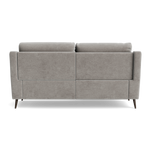 Revel Small 3 Seater Recliner Sofa - 2.5 Seater Sofa with 2 Power Recliners (Compact) Fabric - Power Recliner with USB — FAB-NTS - 11 DOVE, gallery image 2