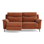 Revel Small 3 Seater Recliner Sofa - 2.5 Seater Sofa with 2 Power Recliners (Compact) Fabric - Power Recliner with USB 3 Seater Sofas Sterling Home 21 FAB-NTS - 17 TERRACOTTA