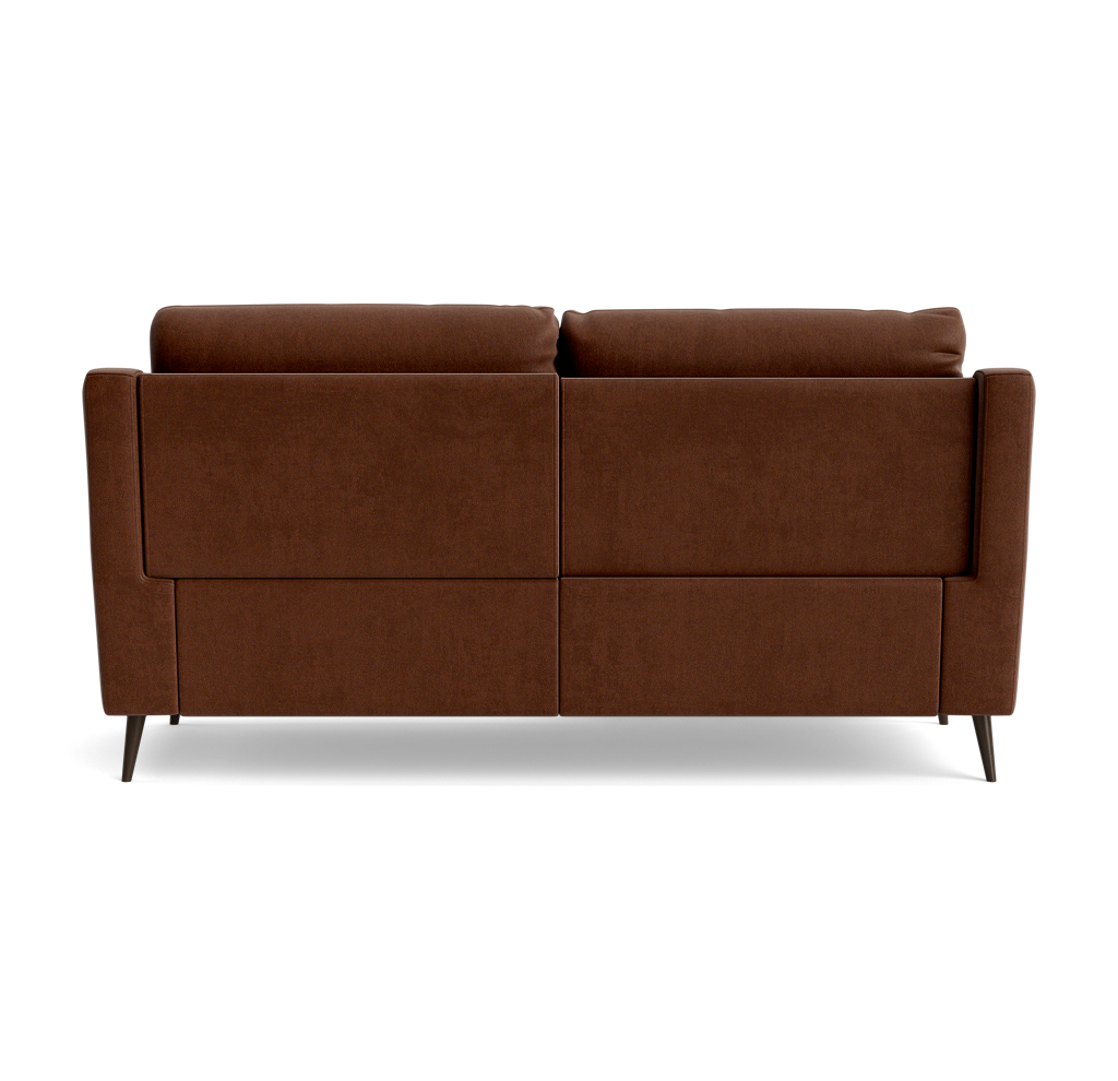 Revel Small 3 Seater Recliner Sofa - 2.5 Seater Sofa with 2 Power Recliners (Compact) Fabric - Power Recliner with USB — SFA-PEY-06 CARAMEL, gallery image 2