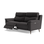 Revel Small 3 Seater Recliner Sofa - 2.5 Seater Sofa with 2 Power Recliners (Compact) Fabric - Power Recliner with USB — SFA-PEY-08 GRAPHITE, gallery image 3
