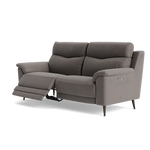 Revel Small 3 Seater Recliner Sofa - 2.5 Seater Sofa with 2 Power Recliners (Compact) Fabric - Power Recliner with USB — SFA-PEY-09 DOVE, gallery image 3