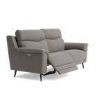 Revel Small 3 Seater Recliner Sofa - 2.5 Seater Sofa with 2 Power Recliners (Compact) Fabric - Power Recliner with USB — SFA-PEY-09 DOVE, gallery image 1