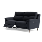 Revel Small 3 Seater Recliner Sofa - 2.5 Seater Sofa with 2 Power Recliners (Compact) Fabric - Power Recliner with USB — SFA-PEY-10 CHARCOAL, gallery image 3