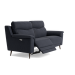 Revel Small 3 Seater Recliner Sofa - 2.5 Seater Sofa with 2 Power Recliners (Compact) Fabric - Power Recliner with USB — SFA-PEY-10 CHARCOAL, gallery image 1