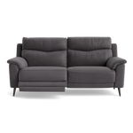 Revel Small 3 Seater Recliner Sofa - 2.5 Seater Sofa with 2 Power Recliners (Compact) Fabric - Power Recliner with USB