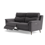 Revel Small 3 Seater Recliner Sofa - 2.5 Seater Sofa with 2 Power Recliners (Compact) Fabric - Power Recliner with USB — SFA-PEY-12 ELEPHANT, gallery image 3