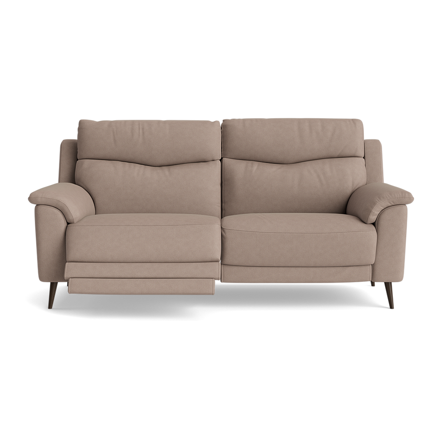 Revel Small 3 Seater Recliner Sofa - 2.5 Seater Sofa with 2 Power Recliners (Compact) Fabric Sterling Home BFA-BLJ-946 SILVER GREY 2
