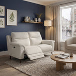 Revel 2 Seater Recliner Sofa - 2 Seater Sofa with 2 Power Recliners Fabric - Power Recliner with USB 2 Seater Sofas Sterling Home 2