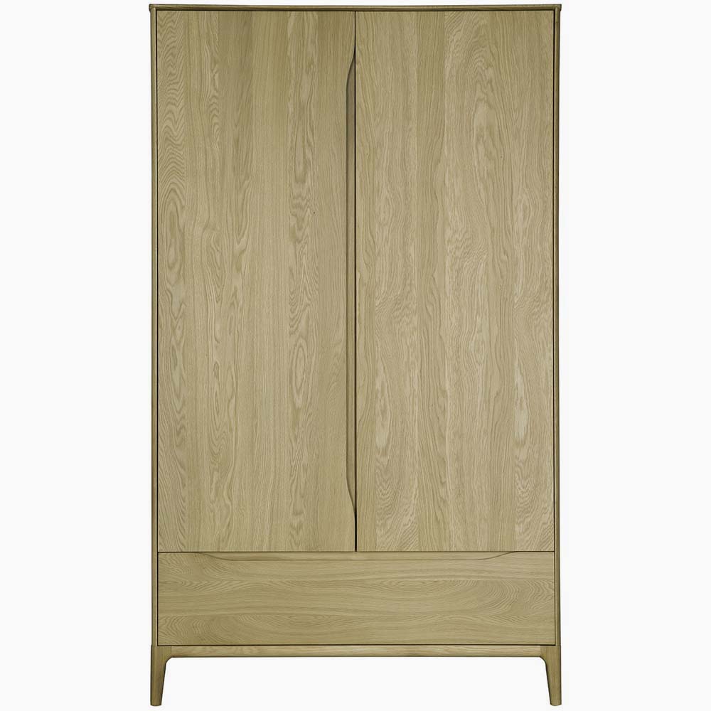 Ercol Rimini 2 Door Wardrobe - 2 Door Wardrobe Clear Matt Storage Sterling Home 1
