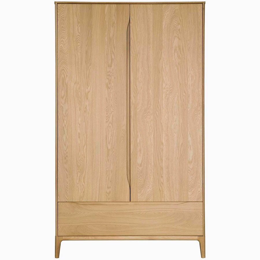 Ercol Rimini 2 Door Wardrobe - 2 Door Wardrobe Clear Matt Storage Sterling Home 1