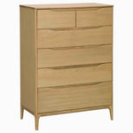 Ercol Rimini 6 Drawer Cabinet - 6 Drawer Tall Wide Chest Clear Matt Storage Sterling Home 3