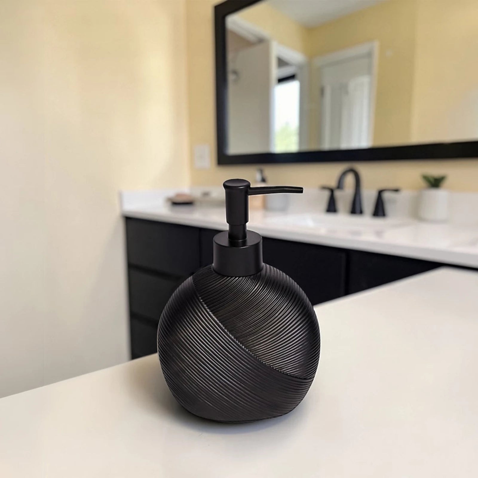 Ripple Black Liquid Soap Dispenser - Ripple Black Liquid Soap Dispenser
