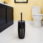 Ripple Black Toilet Brush & Holder - Ripple Black Toilet Brush & Holder