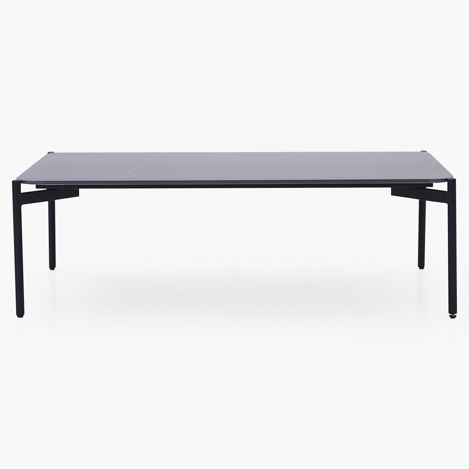 Rocco Black and Gold Coffee Table - Rect Coffee Table Black & Gold Ceramic Top / Black Powder Coated Metal Legs Tables Sterling Home 1