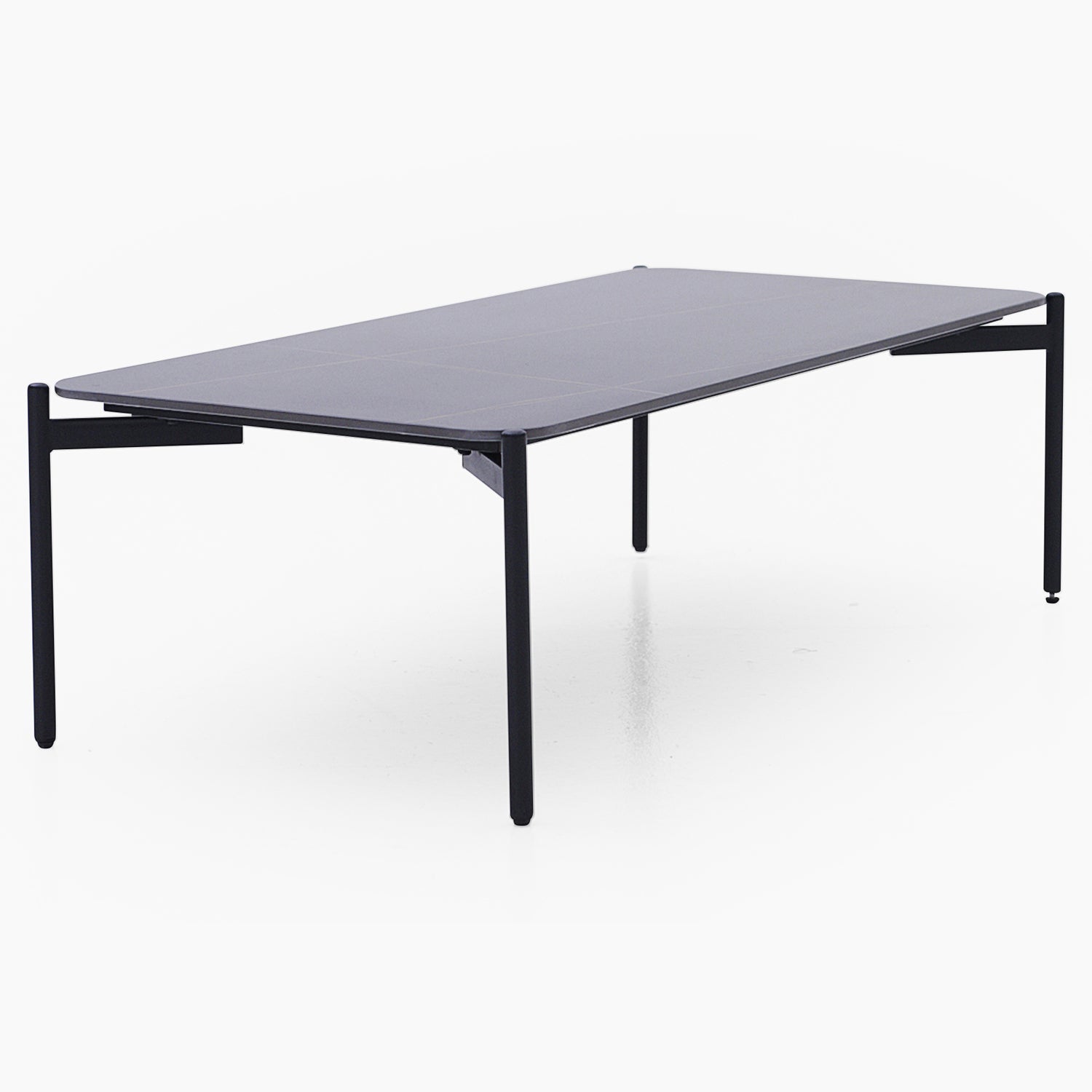 Rocco Rectangular Coffee Table - Rect Coffee Table Black & Gold Ceramic Top / Black Powder Coated Metal Legs Tables Sterling Home 2