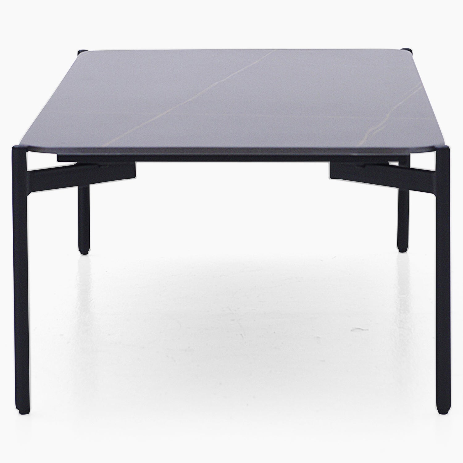 Rocco Rectangular Coffee Table - Rect Coffee Table Black & Gold Ceramic Top / Black Powder Coated Metal Legs Tables Sterling Home 3