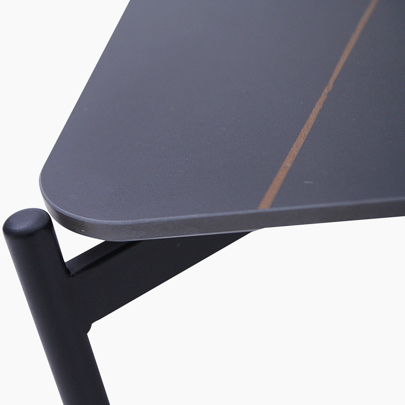 Rocco Rectangular Coffee Table - Rect Coffee Table Black & Gold Ceramic Top / Black Powder Coated Metal Legs Tables Sterling Home 5