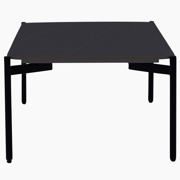 Rocco Black and Gold End Table - End Table Black & Gold Ceramic Top / Black Powder Coated Metal Legs Tables Sterling Home 1