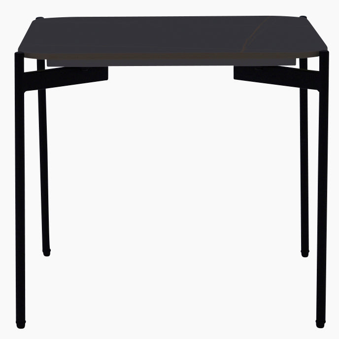 Rocco Black and Gold End Table - End Table Black & Gold Ceramic Top / Black Powder Coated Metal Legs Tables Sterling Home 4