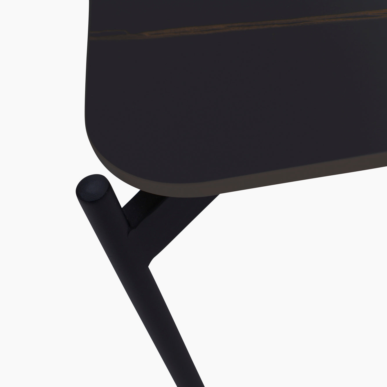Rocco Side Table - End Table Black & Gold Ceramic Top / Black Powder Coated Metal Legs Tables Sterling Home 6