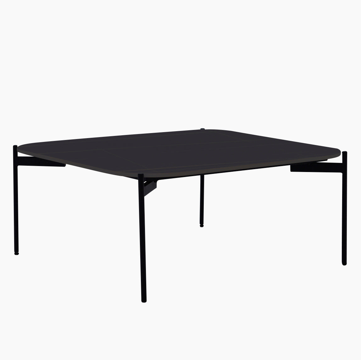 Rocco Square Coffee Table - Square Coffee Table Black & Gold Ceramic Top / Black Powder Coated Metal Legs Tables Sterling Home 2