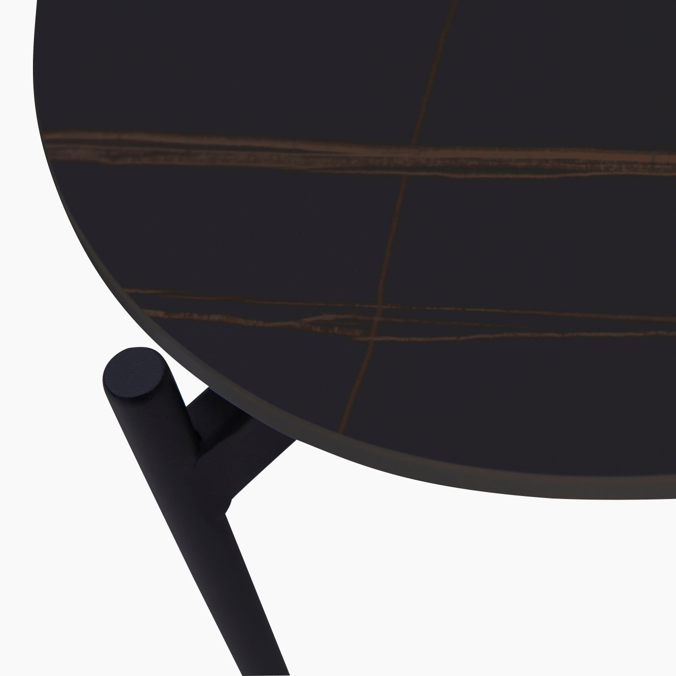 Rocco Square Coffee Table - Square Coffee Table Black & Gold Ceramic Top / Black Powder Coated Metal Legs Tables Sterling Home 5