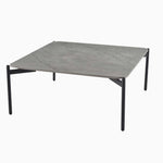 Rocco Square Coffee Table - Square Coffee Table Ruibei Grey Ceramic Top / Black Powder Coated Metal Legs Tables Sterling Home 1