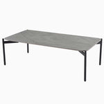 Rocco Rectangular Coffee Table - Rect Coffee Table Ruibei Grey Ceramic Top / Black Powder Coated Metal Legs Tables Sterling Home 1