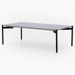 Rocco Rectangular Coffee Table - Rect Coffee Table White & Gold Ceramic Top / Black Powder Coated Metal Legs Tables Sterling Home 2