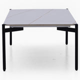Rocco White and Gold End Table