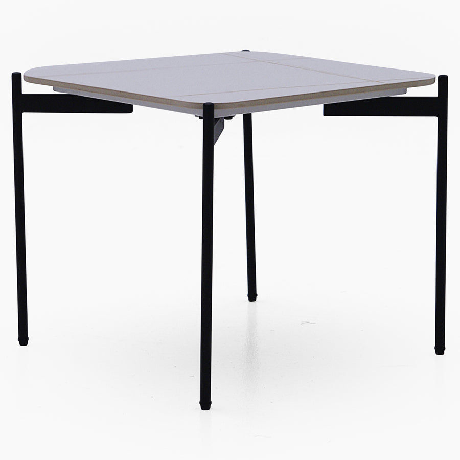 Rocco Side Table - End Table White & Gold Ceramic Top / Black Powder Coated Metal Legs Tables Sterling Home 2