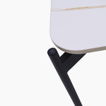 Rocco Side Table - End Table White & Gold Ceramic Top / Black Powder Coated Metal Legs Tables Sterling Home 5