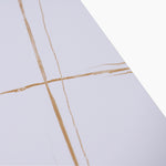 Rocco Side Table - End Table White & Gold Ceramic Top / Black Powder Coated Metal Legs Tables Sterling Home 6