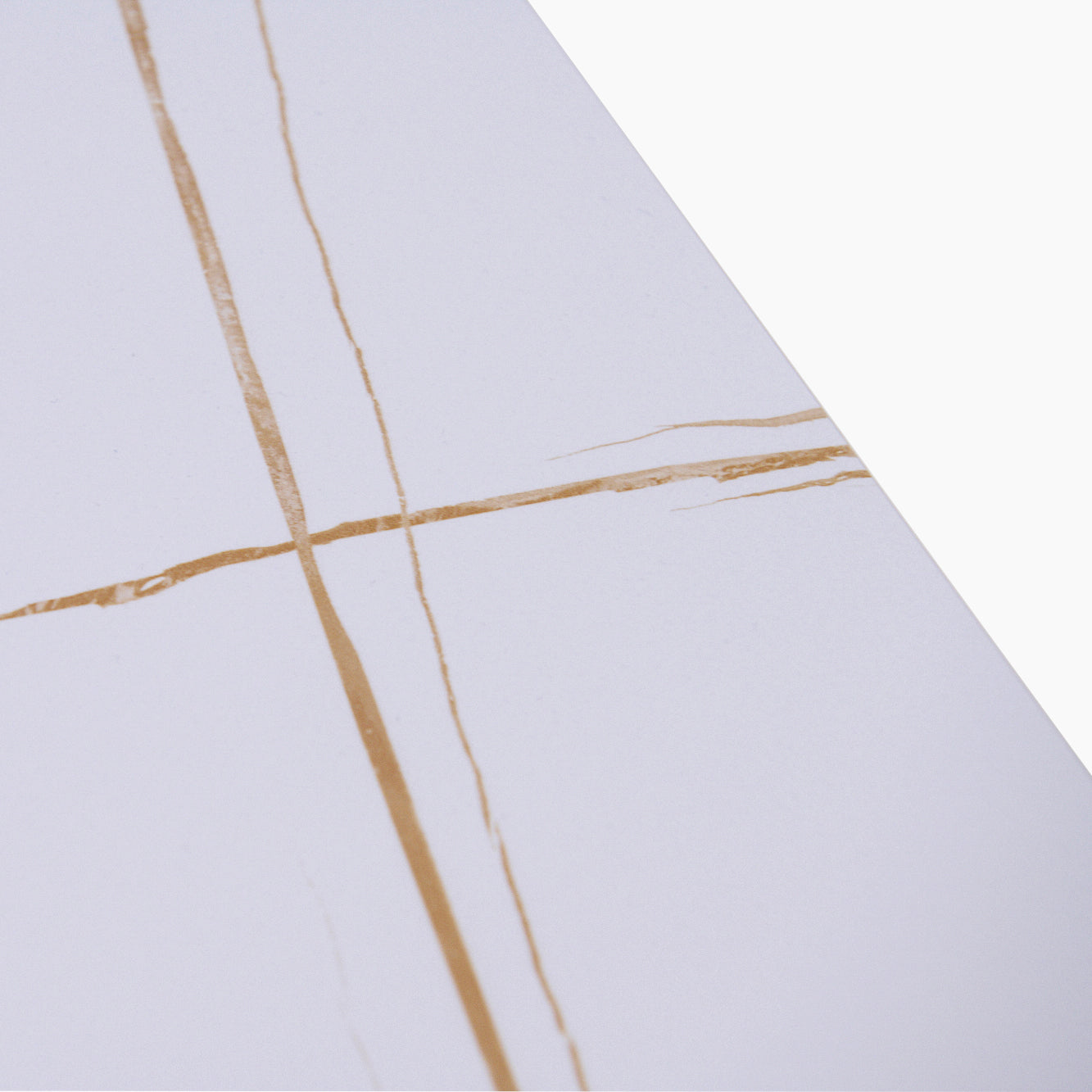 Rocco White and Gold End Table - End Table White & Gold Ceramic Top / Black Powder Coated Metal Legs Tables Sterling Home 6