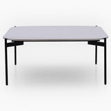 Rocco White and Gold Square Coffee Table