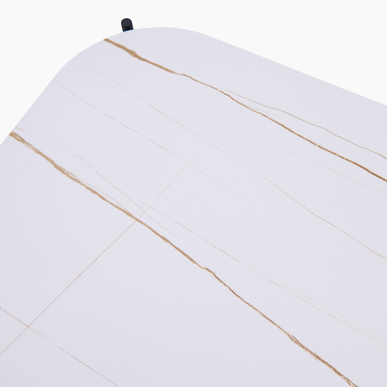 Rocco Square Coffee Table - Square Coffee Table White & Gold Ceramic Top / Black Powder Coated Metal Legs Tables Sterling Home 4