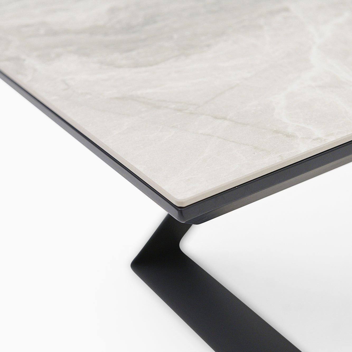 Romany Coffee Table - Coffee Table Light Grey Ceramic / Dark Grey Tables Sterling Home 6