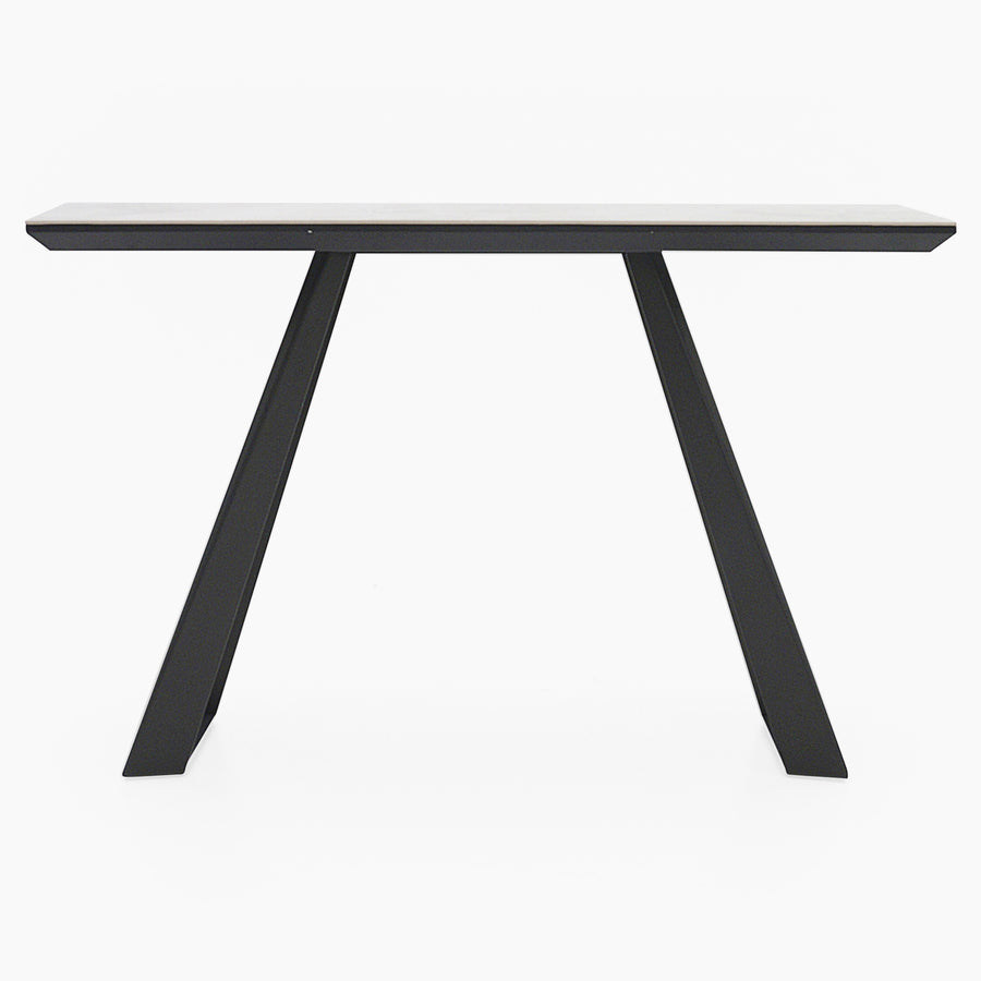 Romany Console Table - Console Table Light Grey Ceramic / Dark Grey Tables Sterling Home 1