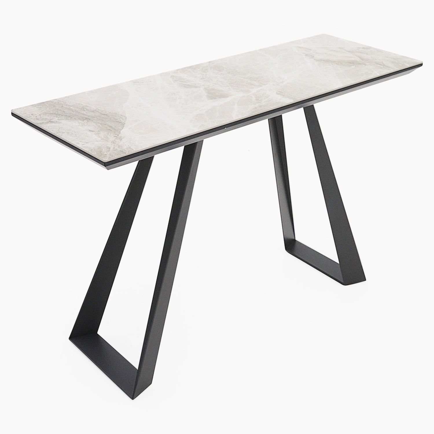 Romany Console Table - Console Table Light Grey Ceramic / Dark Grey Tables Sterling Home 5